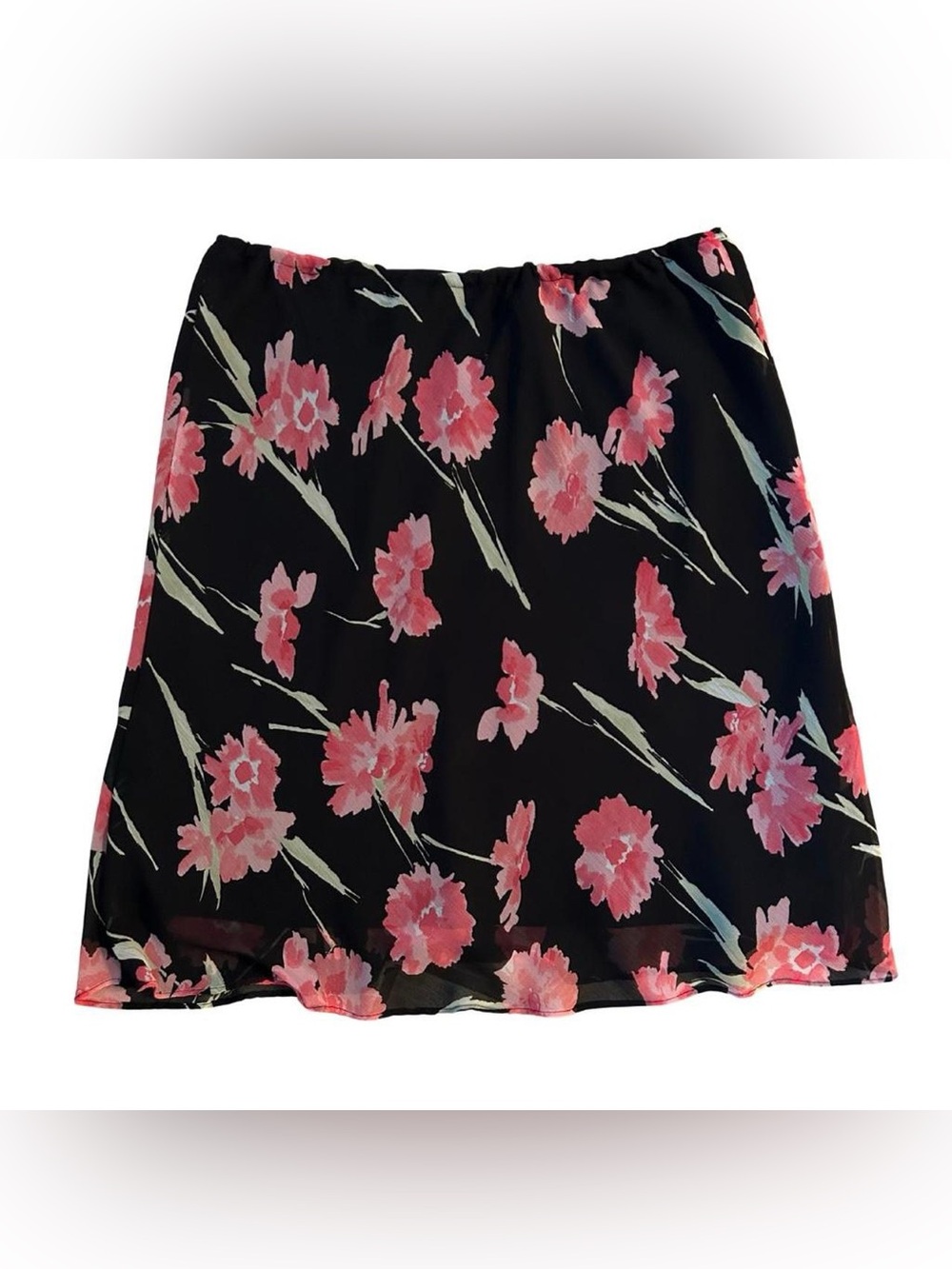 Women’s vintage flowy floral whimsygoth mini skirt plus size- Size 16
